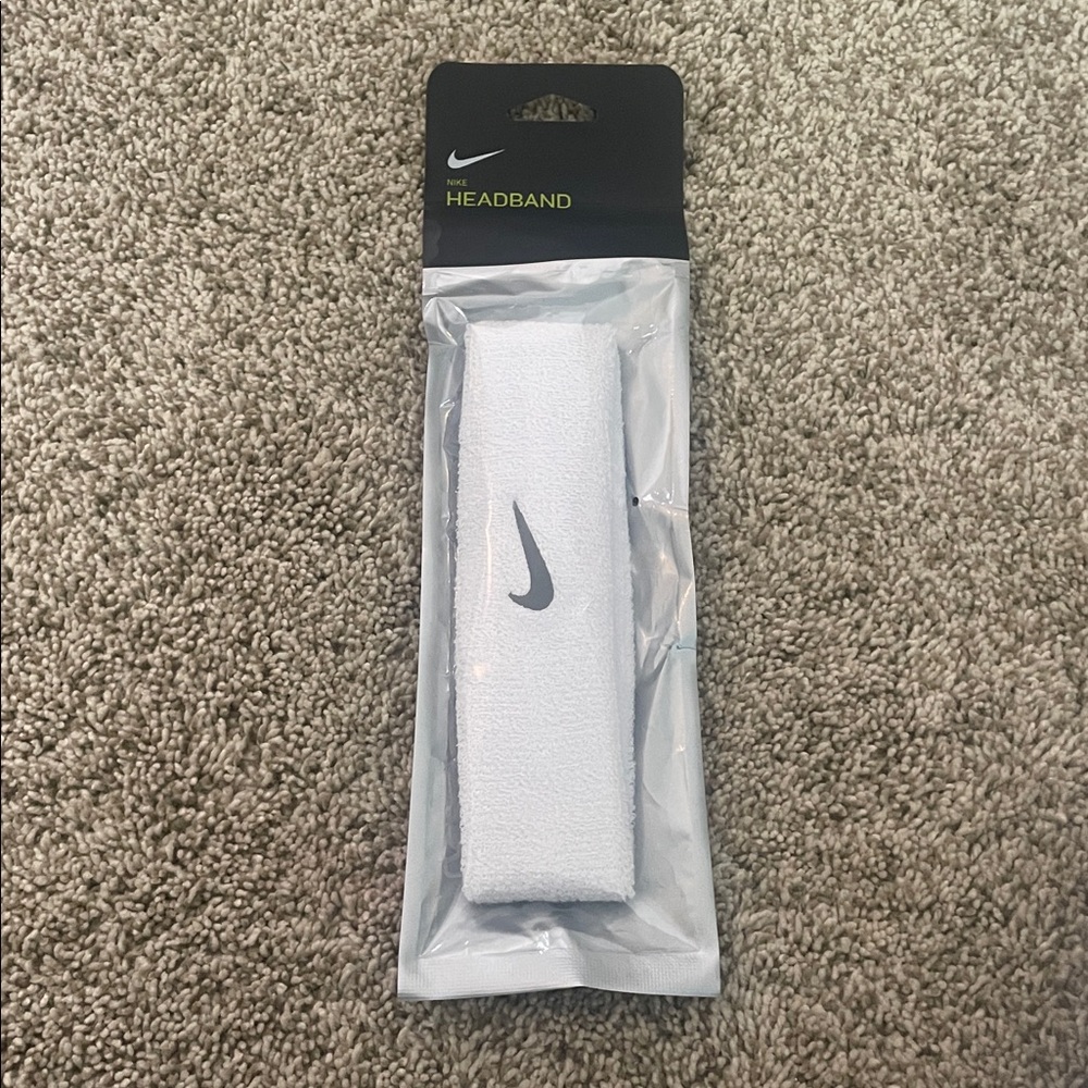 Nike White Sports Headband